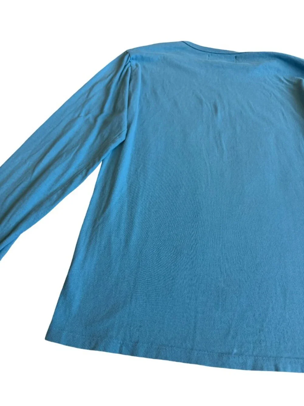 Bianca Chandon Blue Lover Long Sleeve T-Shirt Stretchy Soft Size Medium Men's